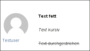 Text formatiert